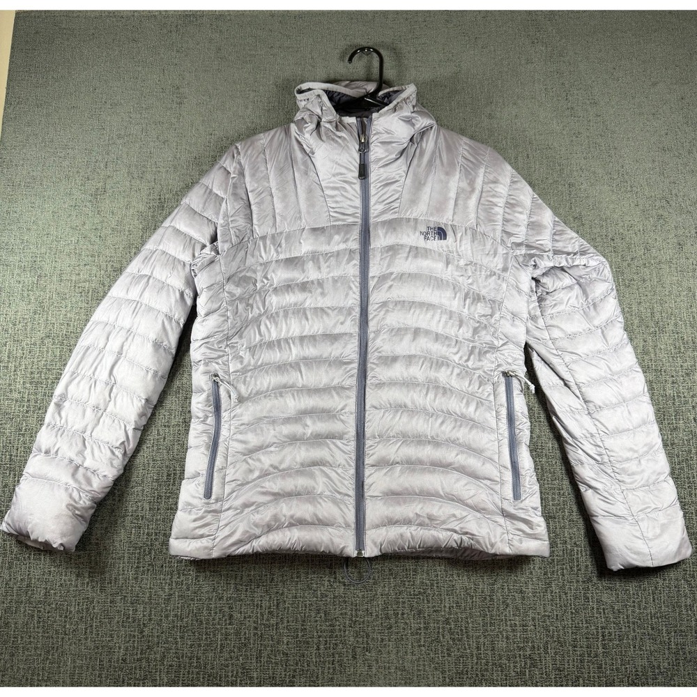 The North Face Womens Light Purple Pertex Quantum Goose Down Puffer Jacket L